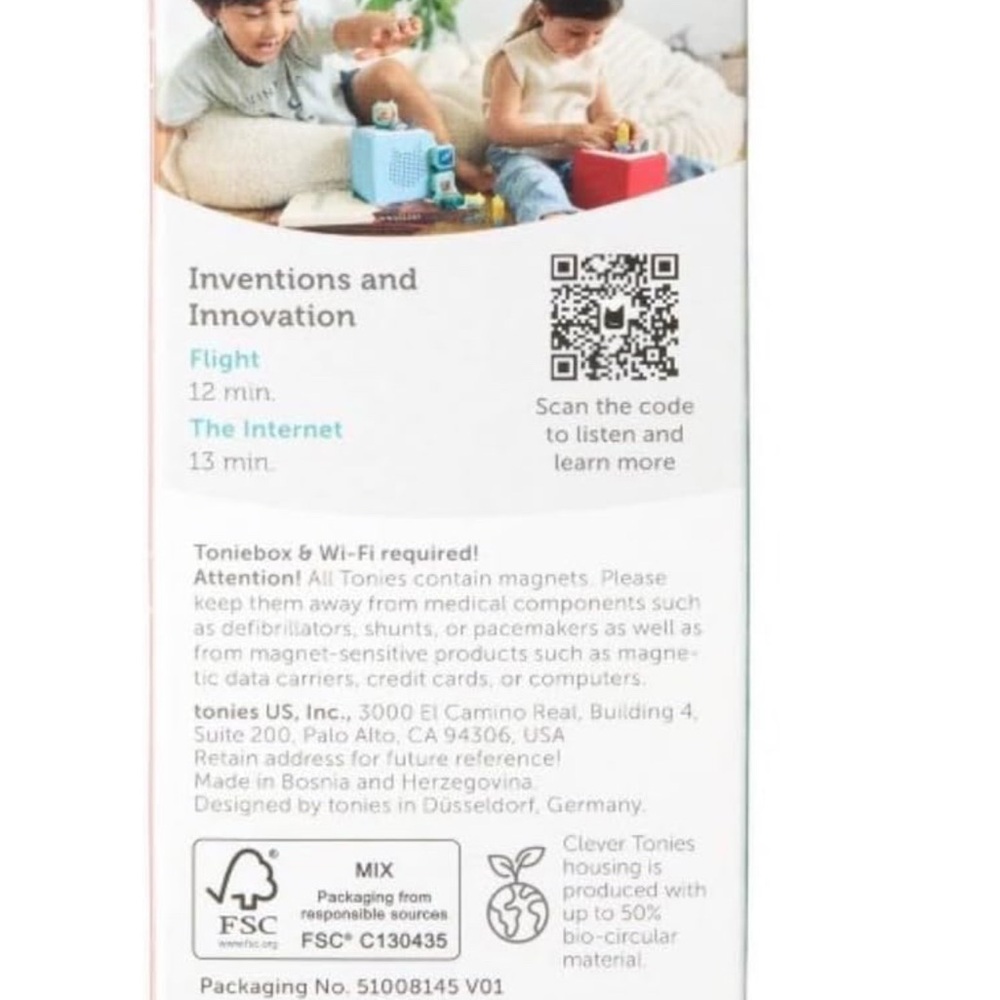 Tonies Learning & Discovery, Inventions & Innovations, Flight & The Internet New - Picture 3 of 3